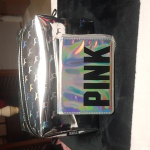 VSPINK Large Cosmetic Bag and Passport Cover NWOT